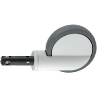 2046 - 200mm Tente Castor - Total Lock - Plastic Case - Silver top